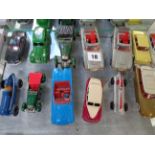 Collection of Corgi & Dinky Vehicles (15) including 007 Aston Martin DB5, Condition - Playworn