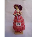 Royal Doulton figurine 'Helen' HN1579, 20cm High, Condition - Break to end of parasol