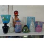 Large Collection of Italian Murano Glass to include, Goblet, Decanter, Scent bottles etc.