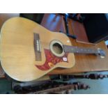 Early Gretsch Rancher Acoustic Guitar stamped 2344, Condition - Bowing to Belly, Crack to bridge and