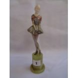 Josef Lorenzl (1892-1950): A Ivory Silvered and Cold-Painted Bronze Figure, Circa 1925, modelled