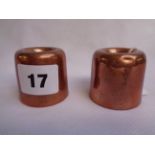 Pair of 19thC Copper Aspic moulds by Jones Brother of Down Street, Condition - Some light denting