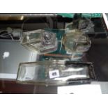 Art Deco Stylised Glass 3 Piece Dressing table Set CAT CHANGE