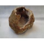 Large Geode with clear crystal formations to interior, 20cm in Height, Condition - Hairline to side