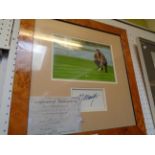 Signed Colin Montgomerie colour photo mounted and framed