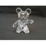 Daum of France Crystal Cabinet Bear, marked to base, 9.5cm in Height, Condition - Good Overall