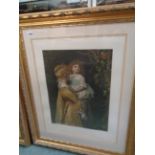 The Nest Engraving by G H Every aft Sir John Everett Millais RA, mounted and framed, Condition -