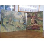 2 Terence Cuneo unframed hunting advertising prints depicting Spaniels