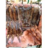 Collection of Vintage Fox and Mink Fur shoulder wraps