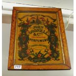 A John Gosnell & Co. advertising print in maple frame