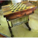 A Regency rosewood games/work table with single drawer