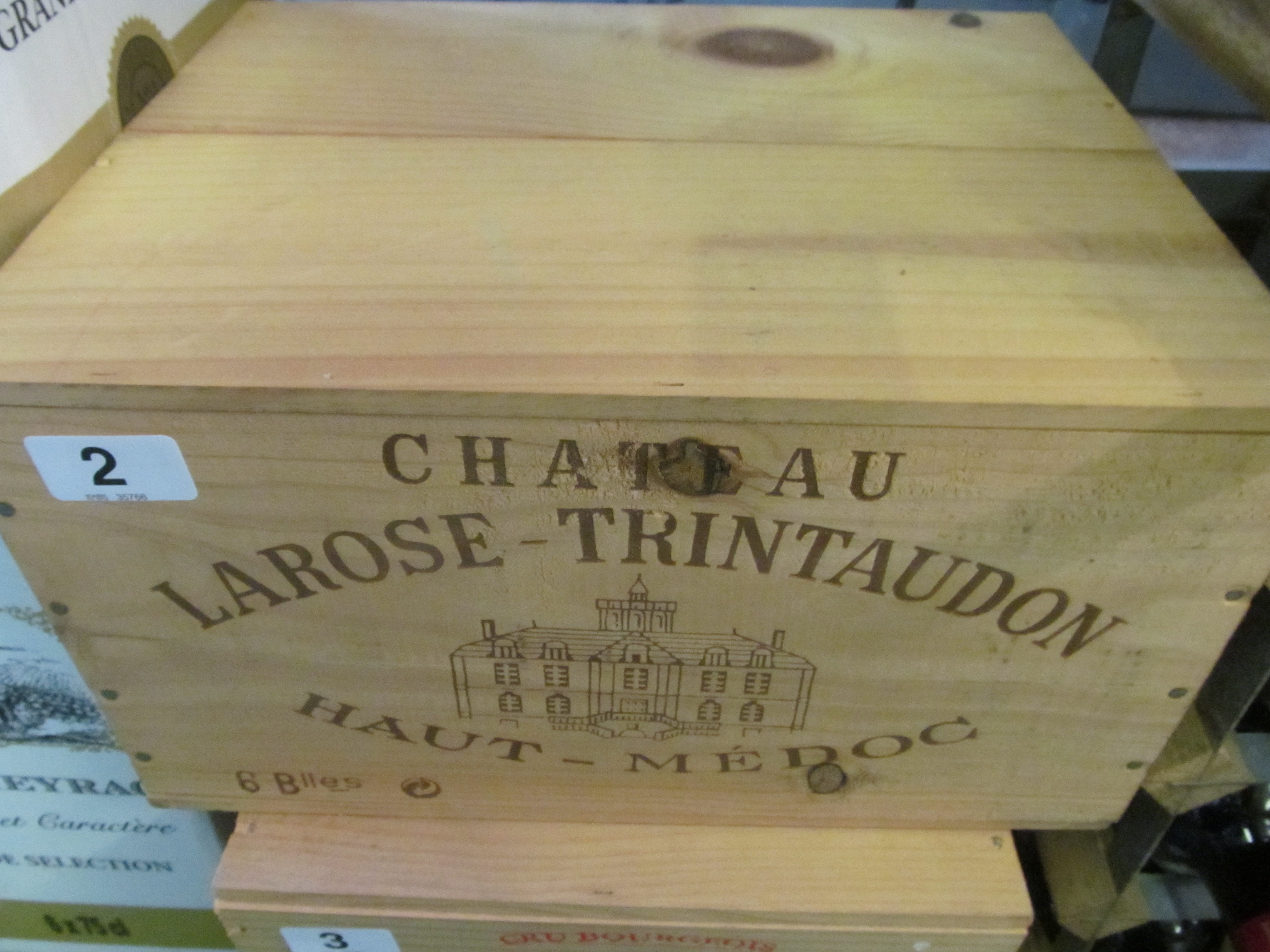 A wooden case of six bottles Larose Trintaudon Haut Medoc 1995.