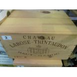 A wooden case of six bottles Larose Trintaudon Haut Medoc 1995.