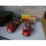 A Dinky Toys No 276 Airport fire tender with flashing light boxed, No 955 fire engine and 956