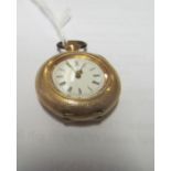 A gold ladies fob watch