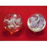 Four small Caithness paperweights Reflections 93, Moonflower, Pixie and another