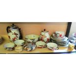 An Imari circular trinket dish and cover, eggshell teaset (slightly a/f), Satsuma jar (a/f) and