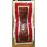 Vetrame a large rectangular red and white wall plate/centrepiece fused art glass