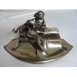 A Kaiser WMF style inkstand with seated lady