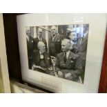 A framed photo Lord Tedder and Churchill
