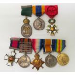 A fine group of family medals including a DSO group of eight to Lieut. later Lieut Col. Francis