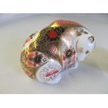 A Royal Crown Derby polar bear with gilt seal