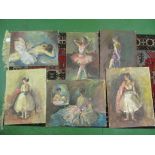 Six oils ballerinas