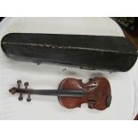 A 19th Century violin with label Guarnerius.