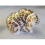 A Royal Crown Derby polar bear with silver seal