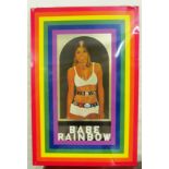 Peter Blake - 'Babe Rainbow' an enamelled tin panel commissioned by Dodo Designs printed text to