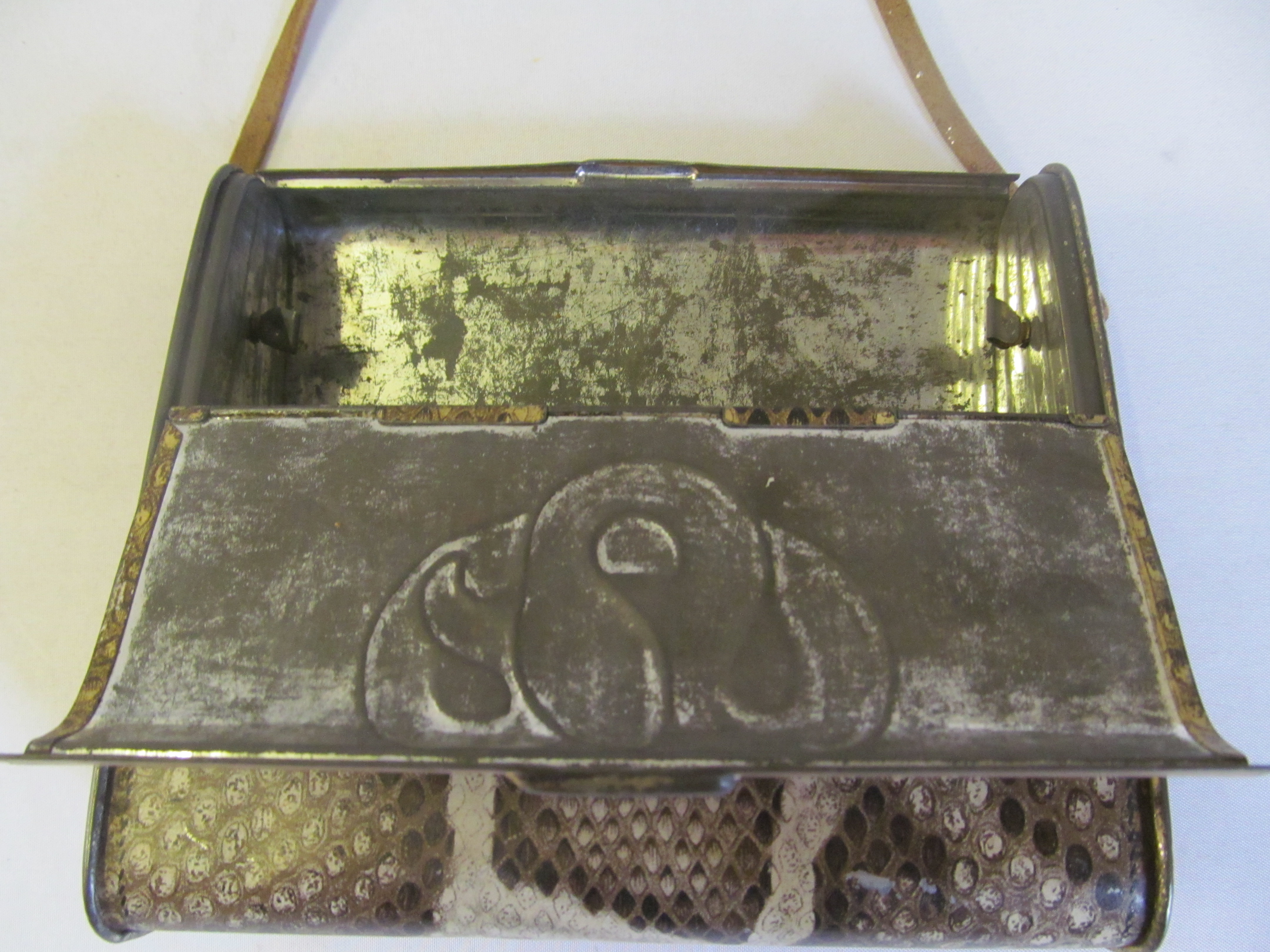 A novelty Huntley & Palmers biscuit tin in the form of a snakeskin handbag - Image 2 of 2