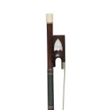 MAIRE SCHOOL A NICKEL-MOUNTED VIOLIN BOW FRANCE MID-19TH CENTURY octagonal stick of amourette, the