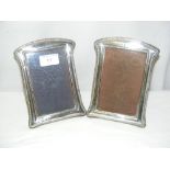 A pair of 17cm x 11cm silver mounted photo frames - Birmingham 1918