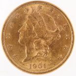 A 1901-S $20 LIBERTY HEAD GOLD DOUBLE EAGLE. NGC MS61. IMPORTANT NOTICE: Sadly, due to the