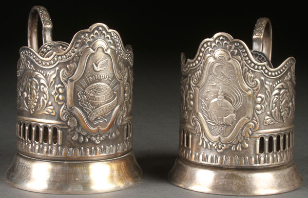 A GROUP OF TEN RUSSIAN SOVIET PERIOD DECORATIVE ARTS, CIRCA 1975-2000. Comprising seven silver - Image 4 of 4