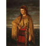JULIUS POLLAK (Austrian 1845-1920) A Young Water Carrier in Native Costume - 1875 Oil on canvas