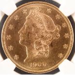 A 1900 $20 LIBERTY HEAD GOLD DOUBLE EAGLE. NGC MS62. IMPORTANT NOTICE: Sadly, due to the widespread