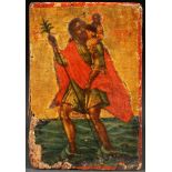 A GREEK ICON OF SAINT CHRISTOPHER, 18TH OR 19TH CENTURY. Here Christopher (Khristophoros – Christ