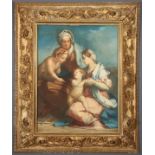 After ANDREA DEL SARTO (Italian 1486-1530) The Medici Holy Family - 1870 Watercolor Signed lower