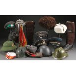 A GROUP OF OVER 60 RUSSIAN SOVIET AND EASTERN BLOC MILITARY HEADGEAR AND RELATED MATERIALS.