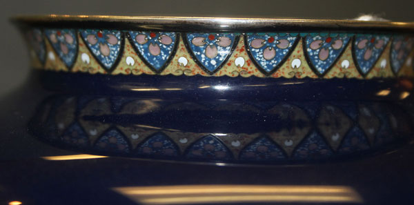 A VERY FINE JAPANESE CLOISONNÉ BRONZE AND SILVER MOUNTED VASE, MEIJI PERIOD, CIRCA 1890. Possibly - Image 6 of 9