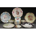 A 26 PIECE GROUP OF R.S. PRUSSIA AND GERMANY PORCELAIN, CIRCA 1900. Comprising bowls, cake plates