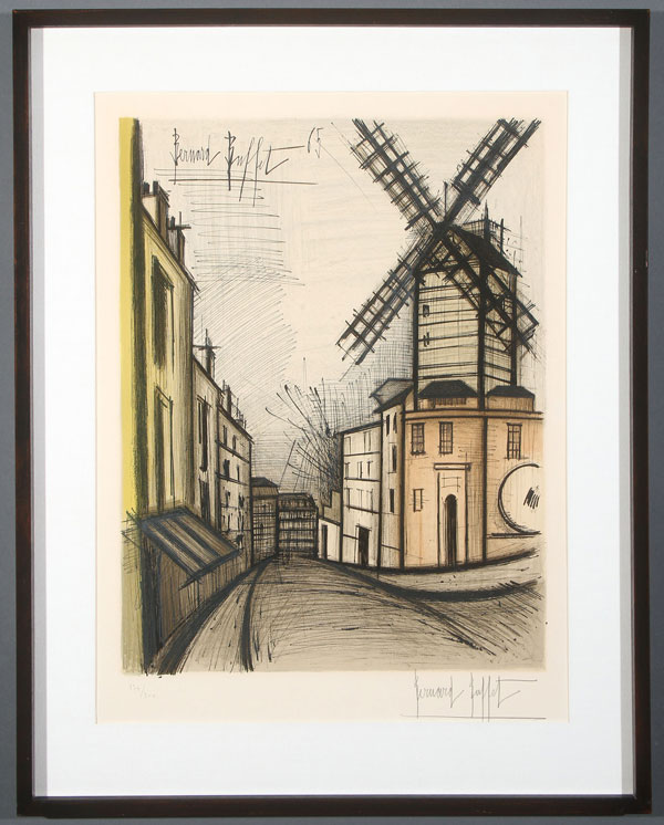 BERNARD BUFFET (French 1928-1999) Moulin De la Galette - 1965 Color lithograph on paper Signed in - Image 2 of 3