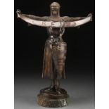 EMMANUEL FREMIET (French 1824-1910) Credo Bronze with brown patina Inscribed on base "E. Fremiet"