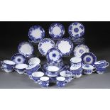 A 67 PIECE GROUP OF ENGLISH STAFFORDSHIRE FLOW BLUE DINNERWARE, MOSTLY 19TH CENTURY. A variety of