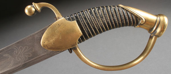 A NAPOLEONIC FRENCH STYLE MARINE IMPERIAL GUARD SABRE. The curved blade with three quarters length - Image 3 of 5