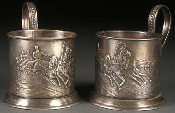 A GROUP OF TEN RUSSIAN SOVIET PERIOD DECORATIVE ARTS, CIRCA 1975-2000. Comprising seven silver - Image 3 of 4