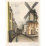 BERNARD BUFFET (French 1928-1999) Moulin De la Galette - 1965 Color lithograph on paper Signed in