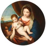 A 19th century follower or TIZIANO VECELLI (Italian 1488-1576) The Virgin and Child and the Infant