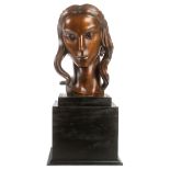 After CARL MILLES (Swedish/American 1875-1955) Bust of a Young Woman with Cascading Hair - from